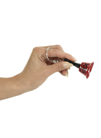 Cloche rouge porte clefs "Ring For Sex" - R700088